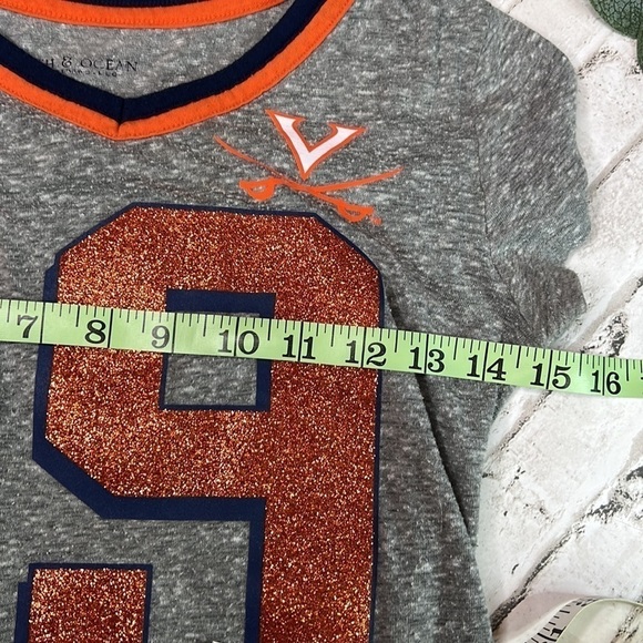 UVA Girls T Shirt 5th & Ocean Glitter - Picture 5 of 11